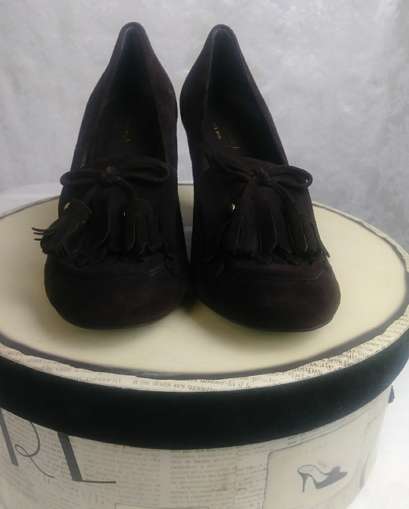 Coach Terri Brown Suede Wedges